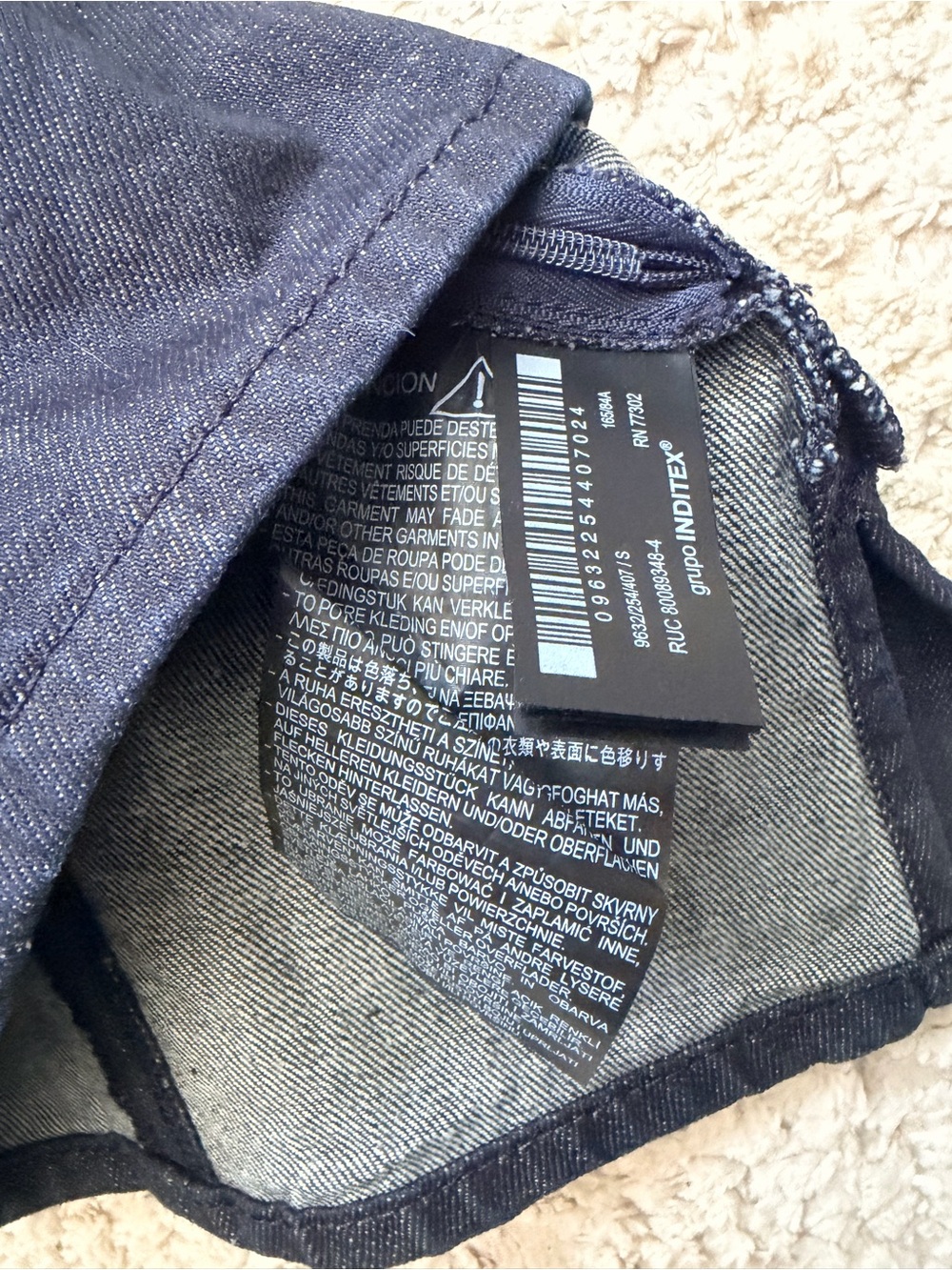 Zara Black and Light Blue Denim Strapless Bustier S - Picture 6 of 11